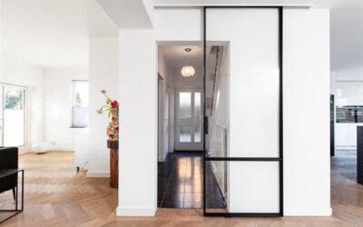 Stalen wand met schuifdeur: elegant en functioneel design