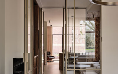 Stalen deur met rookglas: elegantie in brons of zwart